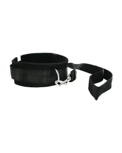 Set Leine und Halsband in Schwarz