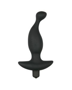 Schwarzer Prostata-Vibrator aus Silikon
