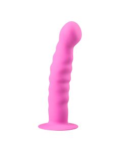 Saugnapf-Dildo aus Silikon - Rosa