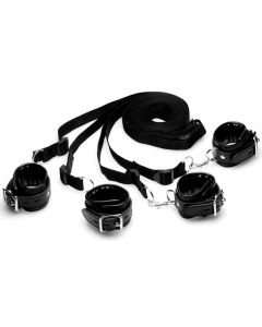 XR Brands - Bett-Fesselset Bettfesseln - Schwarz