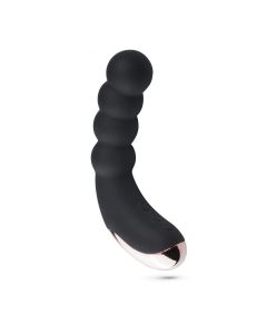 Pleasure Me Anal Vibrator mit geripptem Schaft - schwarz