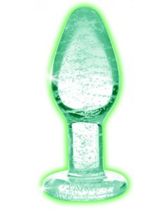 Glow-In-The-Dark Glas-Analplug - Groß