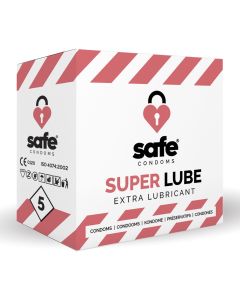 SAFE – Kondome mit Extra-Gleitmittel – Superlube – 5 Stück