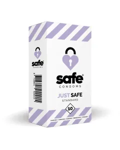 SAFE – Kondome mit silikonbasiertem Gleitmittel – Standard – 10 Stück