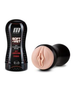 M for Men - Soft and Wet - Muschi mit Lustrippen und Lustkugeln - Selbstbef