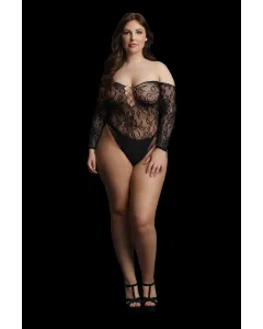 Curvy body met Glittersteentjes  zwart