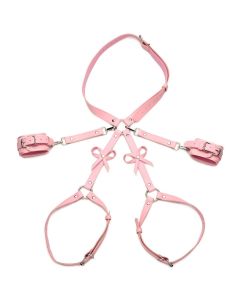 Bondage Harness mit Schleifen M/L - Rosa