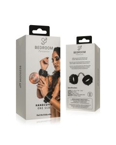 Kunstleder-Handschellen - Schwarz