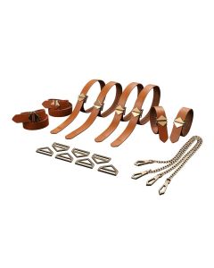 LOCKINK - 8-Bondage-Riemen Fesselset - braun