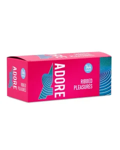 Adore Pleasure Kondome mit Riffeln 144 Stück