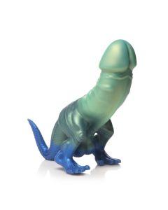 XR Brands - Jurassic Cock Dinosaurier Dildo - Grün & Blau