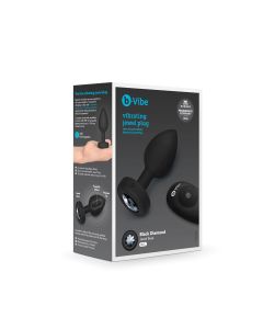 B-Vibe - Vibrating Jewel Plug M/L Black Diamond