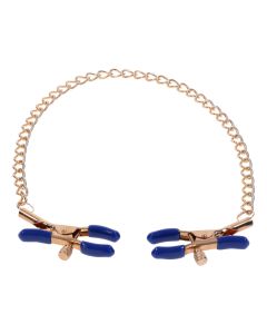 Cougar Brustwarzenklemmen mit Kette - Gold