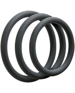 Doc Johnson - OptiMALE 3 C-Ring Set Dünn - Grau