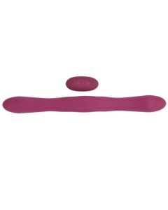Doc Johnson - Doppelte Vibrator mit Fernbedienung - Rot - 40,6 cm