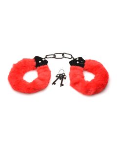 XR Brands - Cuffed in Fur Handschellen - Rot
