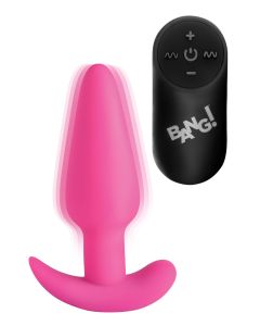 BANG! - Vibrations-Buttplug mit Fernbedienung - Rosa