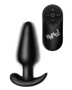 BANG! - Vibrations-Buttplug mit Fernbedienung -Schwarz