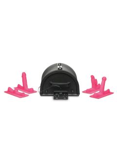 LOVE BOTZ - 50X Saddle Pro Sexmaschine mit 4 Aufsätzen - Schwarz