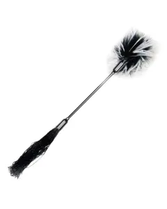 Sportsheets - Sex & Mischief Whip & Tickle Black & White