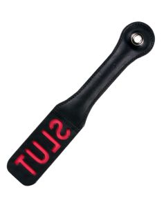 Sportsheets – Leather Impression Paddle – Slut Schwarz