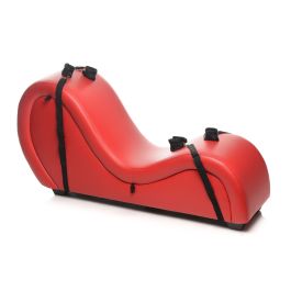 Geiles Sex-Sofa mit Handfesseln und 2 Positionskissen - Rot