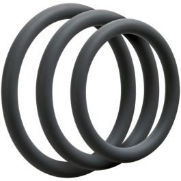 Doc Johnson - OptiMALE 3 C-Ring Set Dünn - Grau