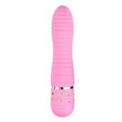 Mini-Vibrator geriffelt in Pink