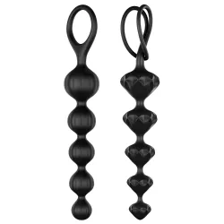Satisfyer - Love Beads Set aus Weichem Silikon - Schwarz
