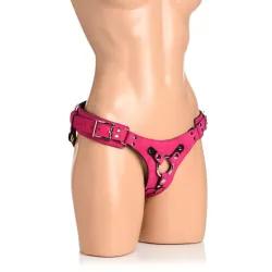 Mieder Deluxe Leder Strap-On - Rosa