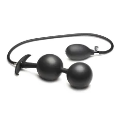 Aufblasbarer Silikon-Analplug - Schwarz