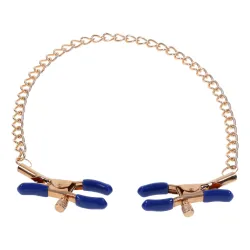 Cougar Brustwarzenklemmen mit Kette - Gold