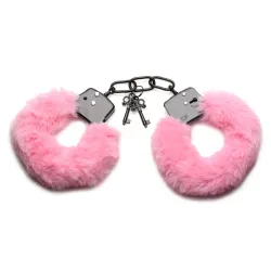 XR Brands - Cuffed in Fur Handschellen - Rosa