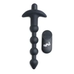 BANG! - 28X Vibrations-Silikon-Anaalkugeln mit Fernbedienung - Schwarz