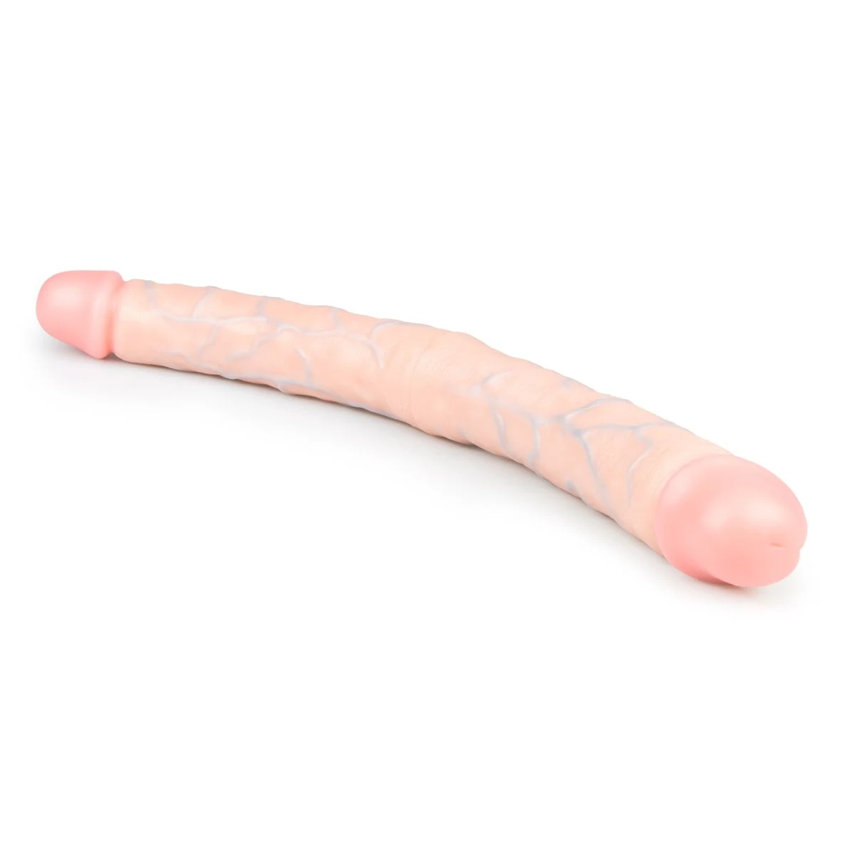 Doppeldildo mit runder Eichel und realistischem Schaftdesign