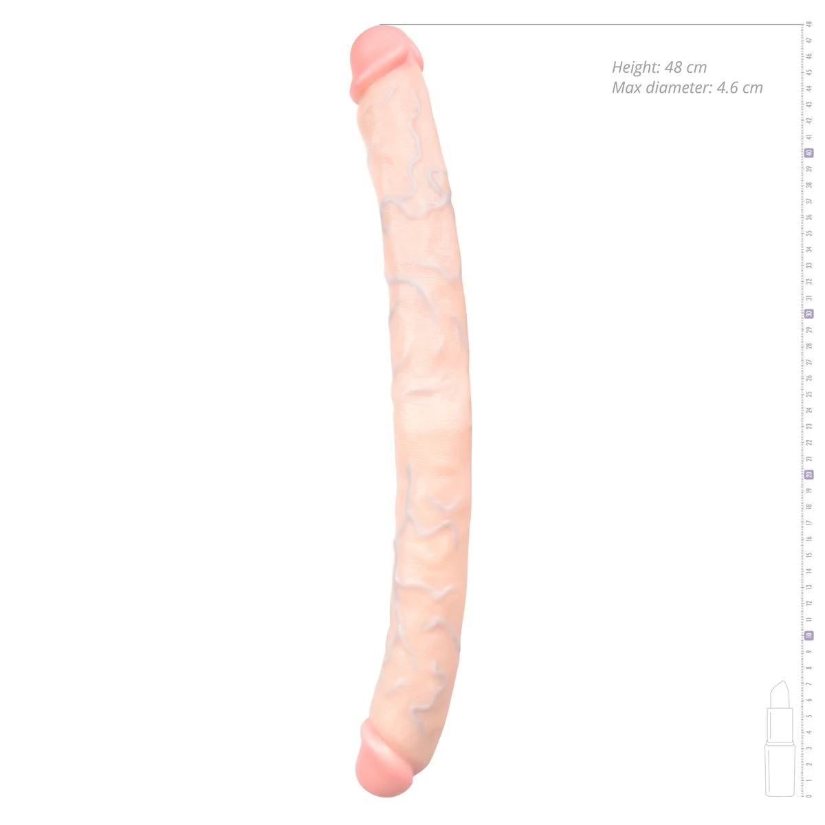 Wasserfester 50 cm Doppeldildo, unisex geeignet