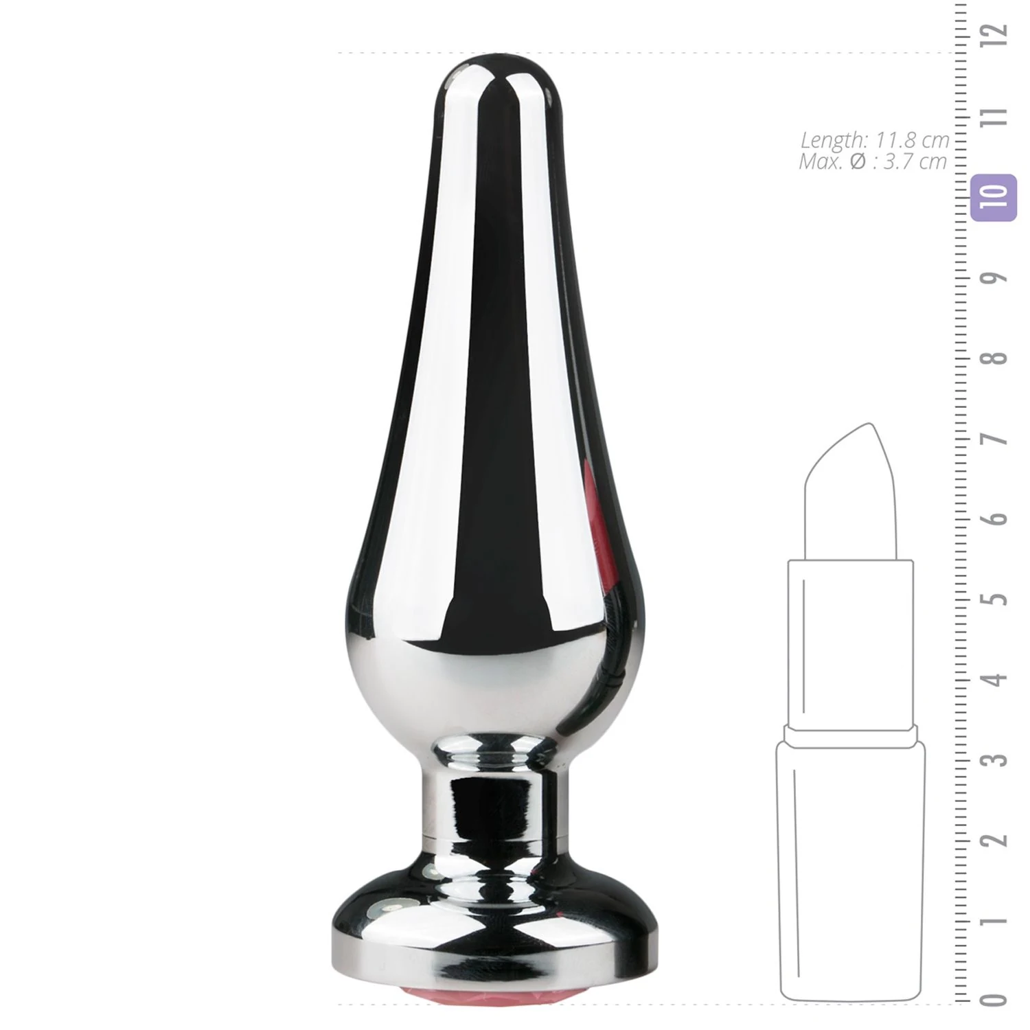 Butt Plug aus Metall von Toys Anal Collection mit kegelförmigem Körper