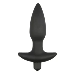 Schwarzer Analplug mit Vibration aus Silikon, 14,5 cm, von Toys Anal Collection
