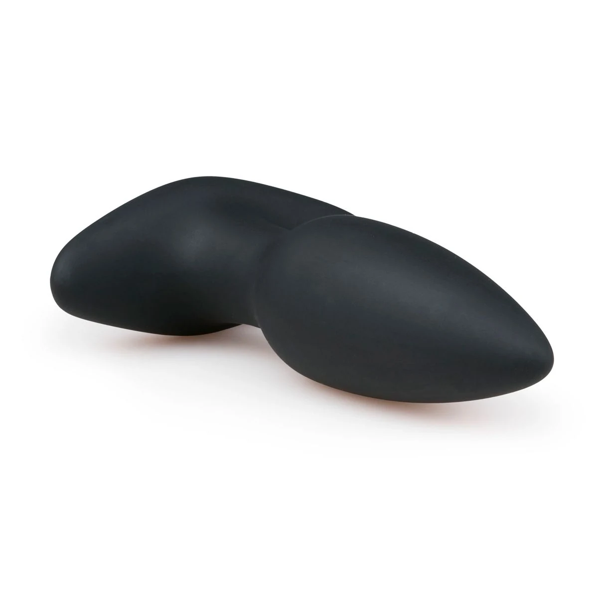 Schwarzer Perineum-Tickler aus Silikon mit verstellbarer Vibration