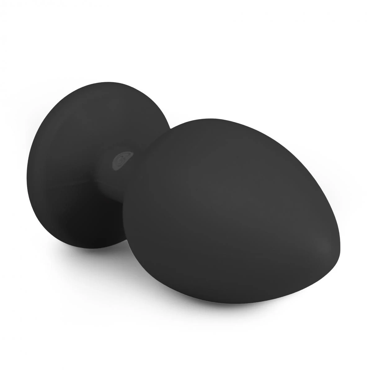 Schwarzer Silikon-Analplug mit 100 mm Länge und Strassverzierung
