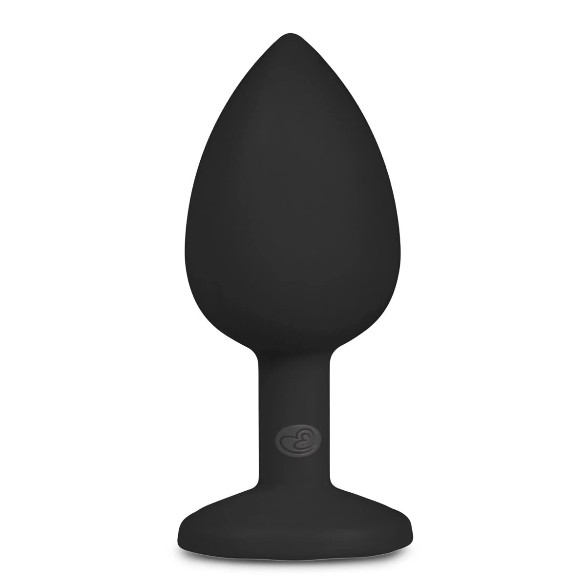 Diamond Analplug klein in Schwarz, biegsam und aus weichem Silikon