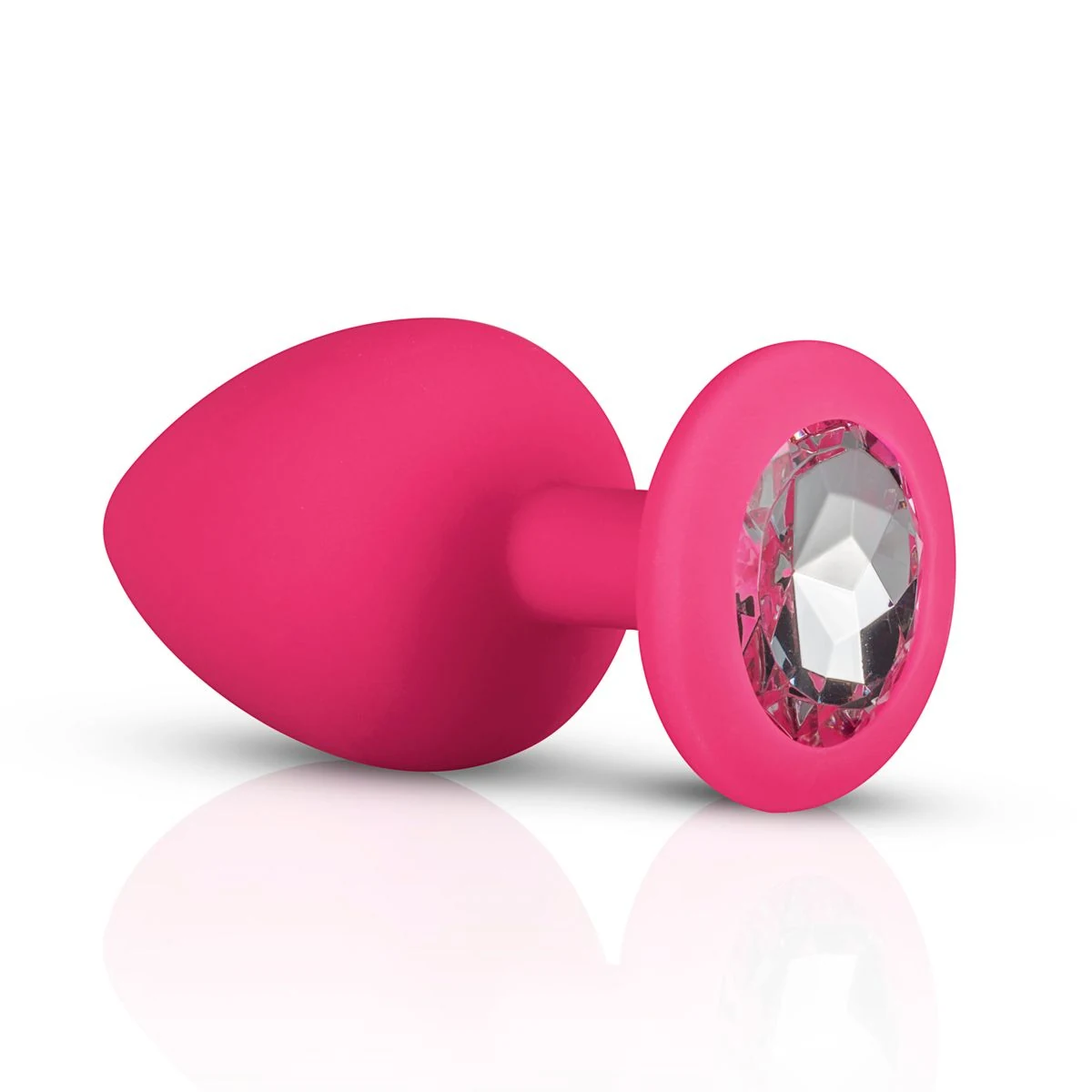 Analplug aus Silikon mit Diamant in Pink aus der Toys Anal Collection