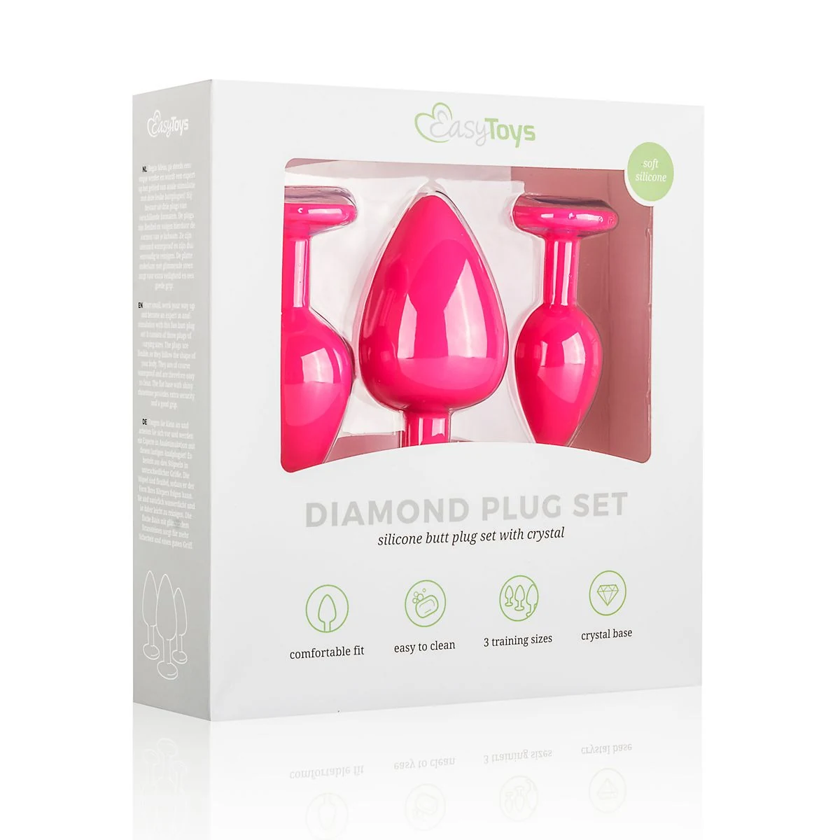 Rosa Silikon-Analplugs mit sicherer flacher Basis für unisex Nutzung