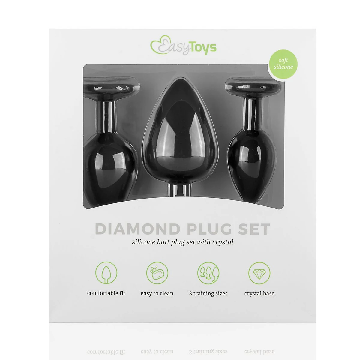 Analplugs mit sicherer flacher Basis und dekorativem Stein