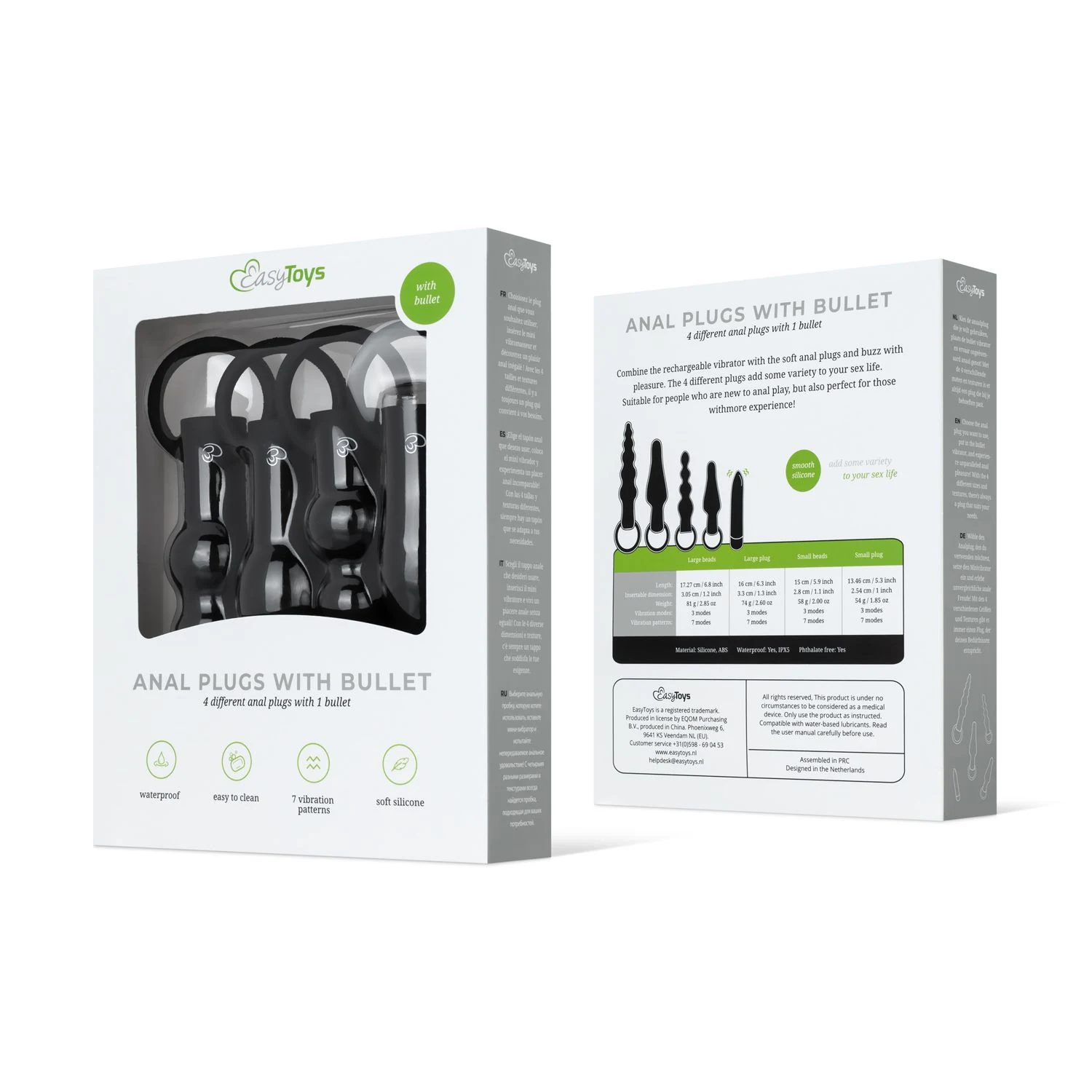 Schwarzes Analplug Set mit verschiedenen Größen für Einsteiger
