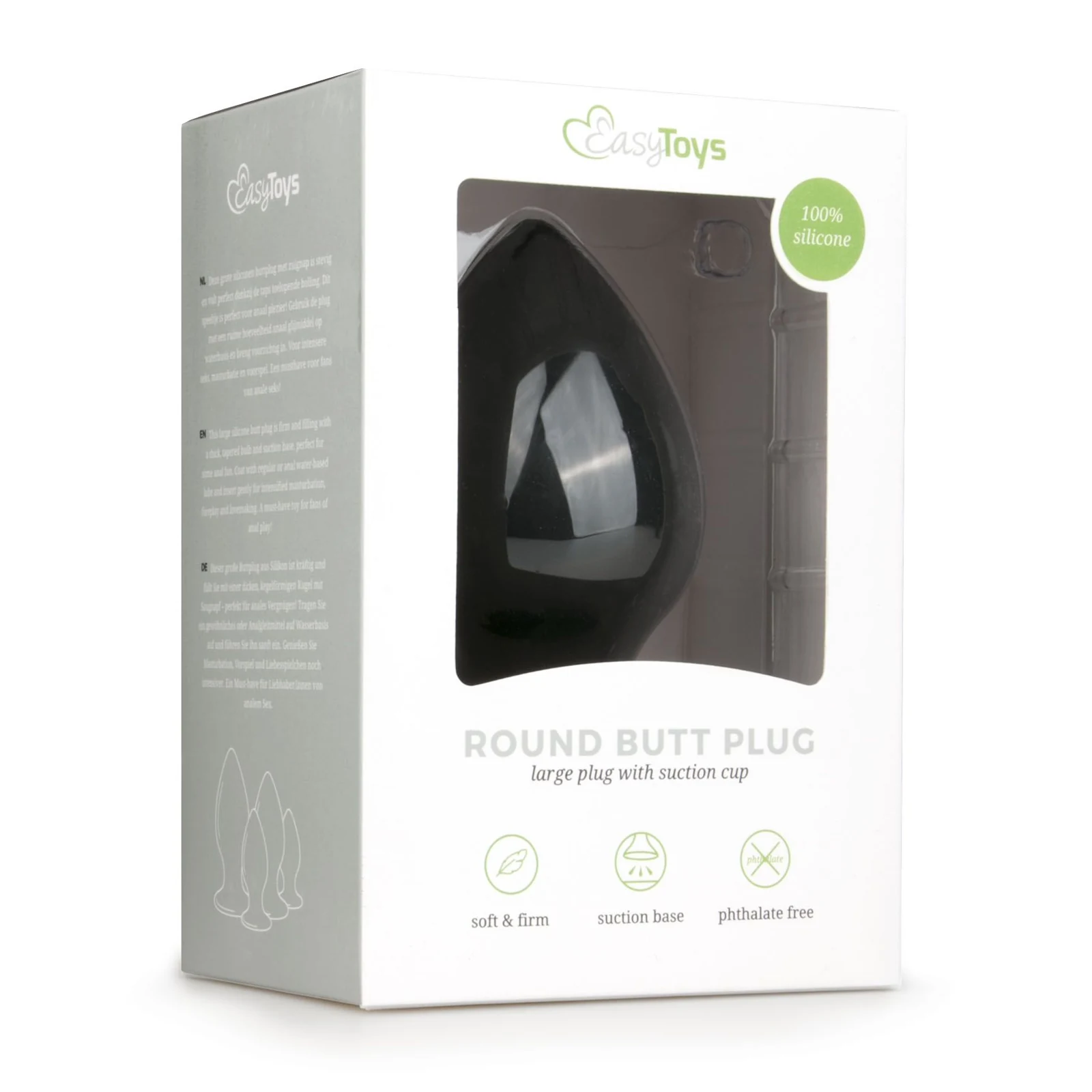 Toys Anal Collection Buttplug in Schwarz mit runder Form und glatter Oberfläche