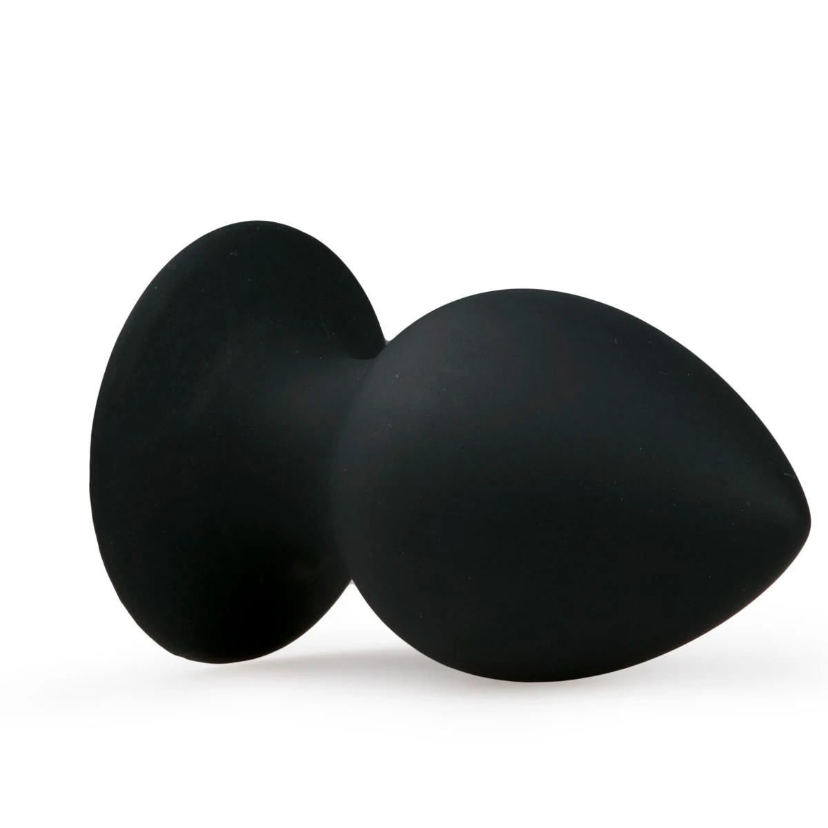 Analplug Silikon in Schwarz mit abgerundeter Spitze und sicherer Basis