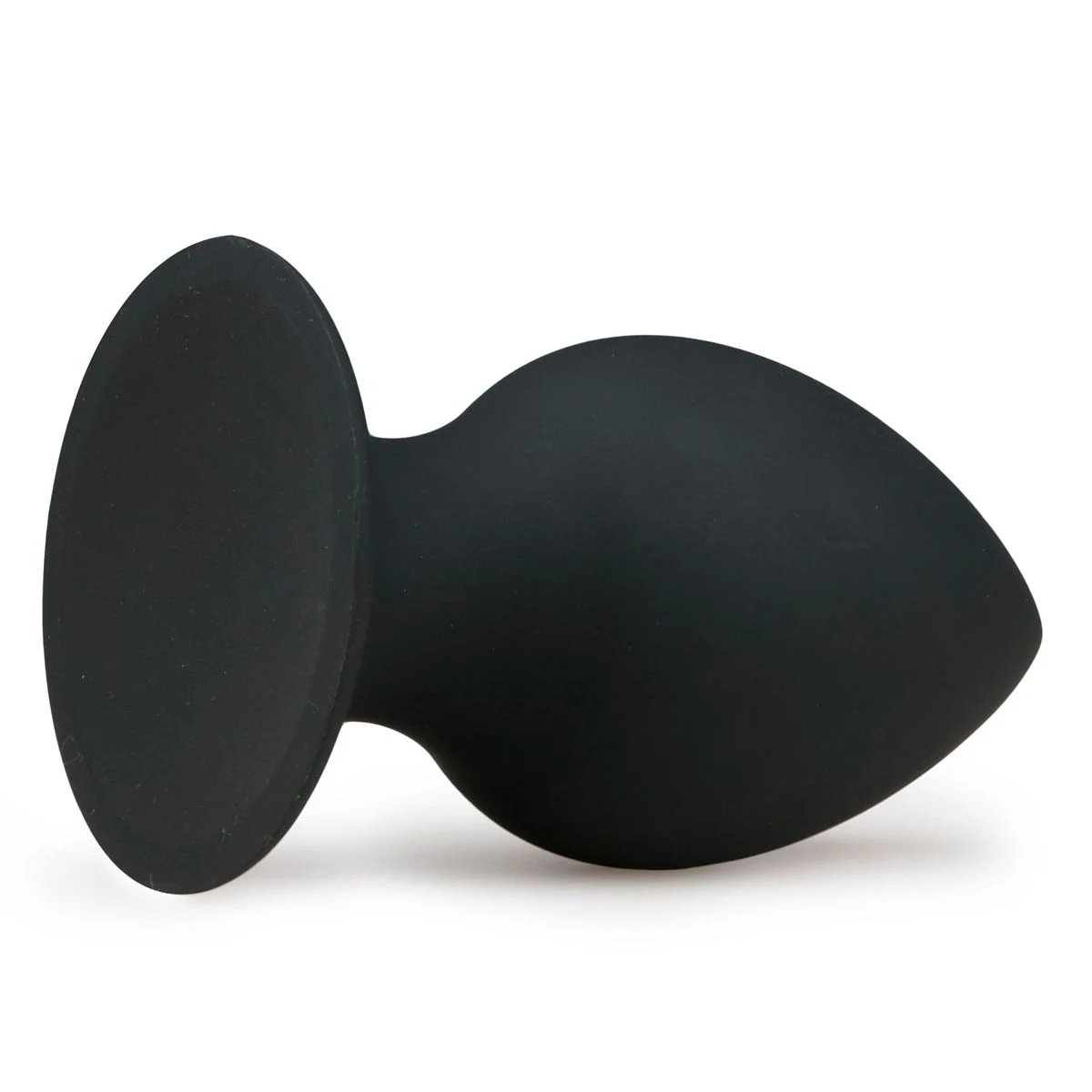 Large Buttplug aus weichem Silikon mit flachem Standfuß und Saugnapf