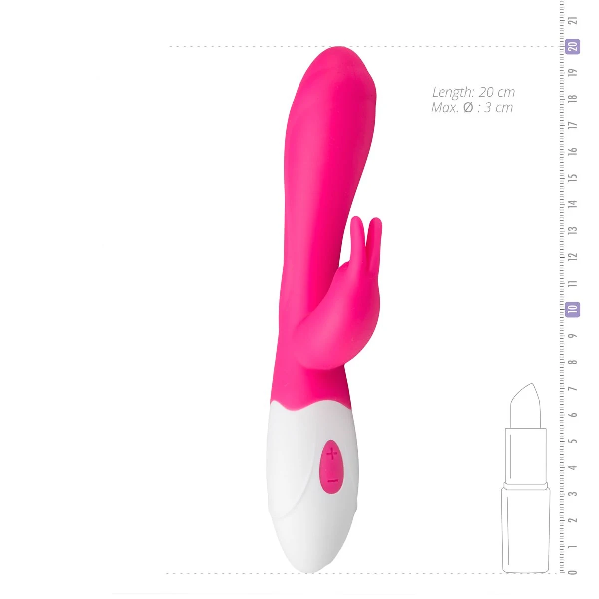Rabbit Vibrator Rosa mit zwei Motoren für G-Punkt- und Klitorisstimulation
