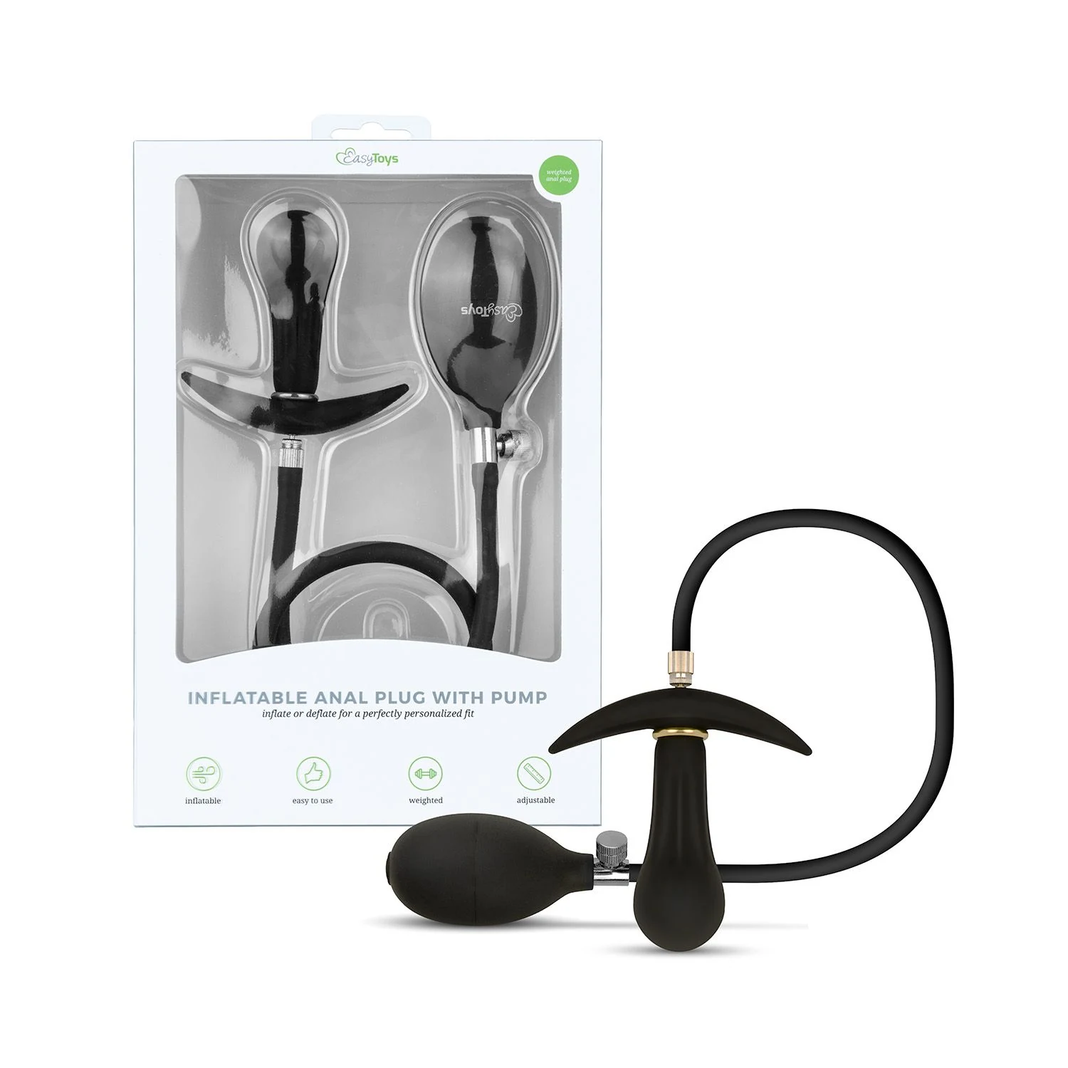 Wasserfester aufblasbarer Analplug für anale Stimulation mit Wasserbasis-Gleitmittel